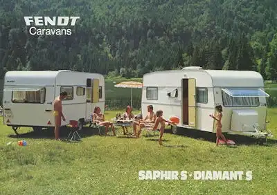 Fendt Saphir S / Diamant S Wohnwagen Prospekt 8.1975
