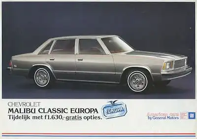 Chevrolet Malibu Classic Europe Prospekt ca. 1980
