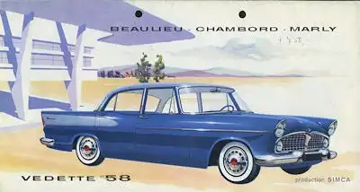 Simca Vedette Prospekt 1958 f