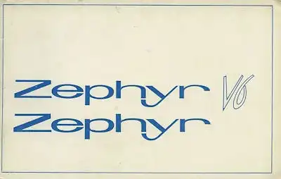 Ford Zephyr Bedienungsanleitung 3.1966