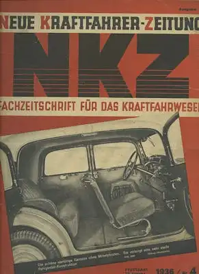 Neue Kraftfahrer Zeitung NKZ 1936