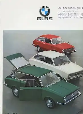 BMW Glas 1304 CL Prospekt 7.1967