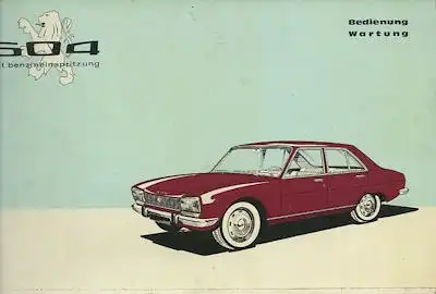 Peugeot 504 Bedienungsanleitung + Mappe 7.1969