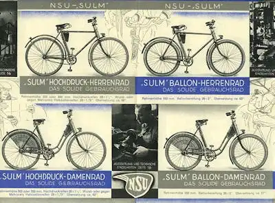 NSU Fahrrad Programm 1934