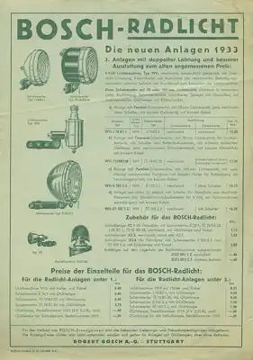 Bosch Radlicht Prospekt 5.1933