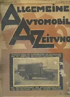 Allgemeine Automobil Zeitung (AAZ) 1925 Nr. 34