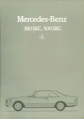 Mercedes-Benz 380-500 SEC Prospekt 12.1984