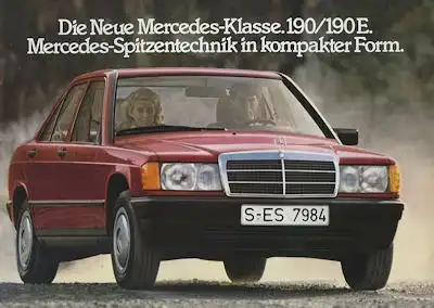 Mercedes-Benz 190 190E Prospekt 4.1983