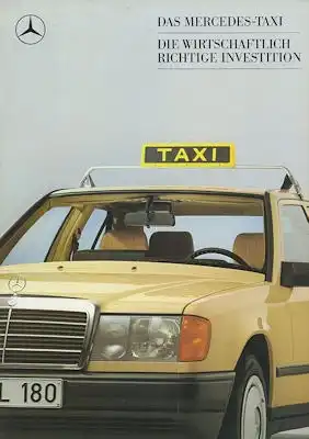 Mercedes-Benz Typ 201 / 124 Taxi Prospekt 1.1988
