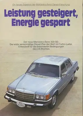 Mercedes-Benz 300 SD Prospekt 8.1977