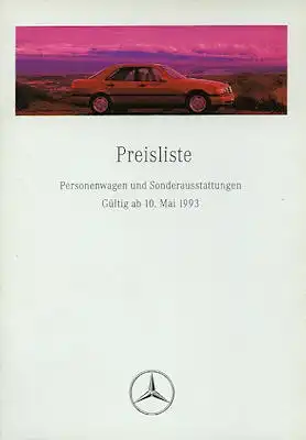 Mercedes-Benz Preisliste 5.1993