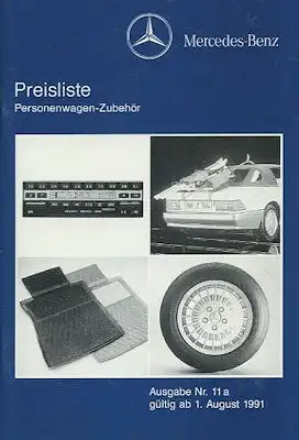Mercedes-Benz Zubehör Preisliste 8.1991