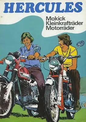 Hercules Mokicks Kleinkrafträder Motorräder Prospekt 1975