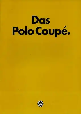 VW Polo 2 Coupé Prospekt 8.1984