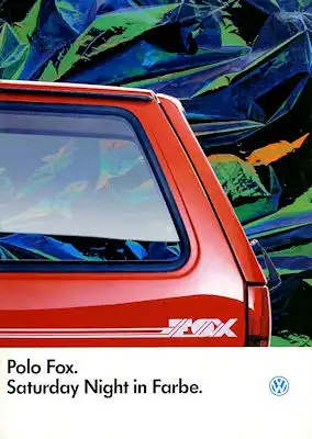 VW Polo 2 Fox Prospekt 8.1985