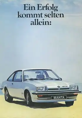 Opel Manta CC Prospekt 8.1978