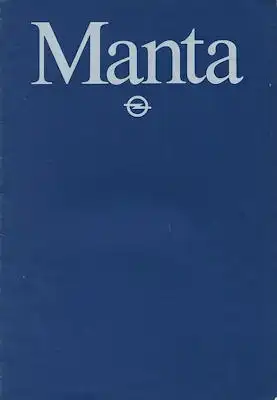 Opel Manta Prospekt 8.1982