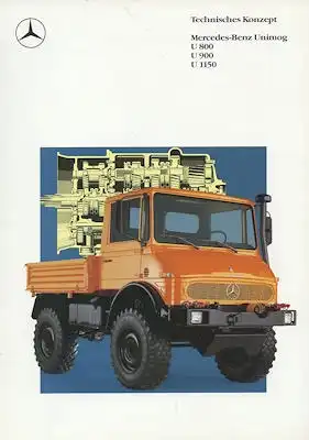 Mercedes-Benz Unimog 800 900 1150 Prospekt 11.1988