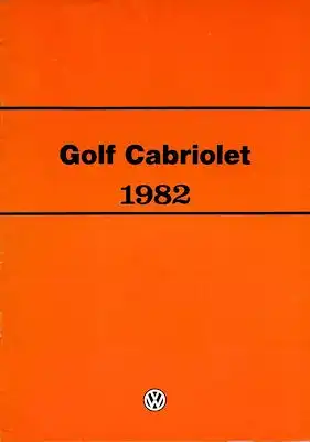VW Golf 1 Cabriolet Prospekt 9.1981 s