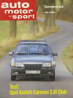 Opel Kadett E Caravan 2.0i Club Test 1988