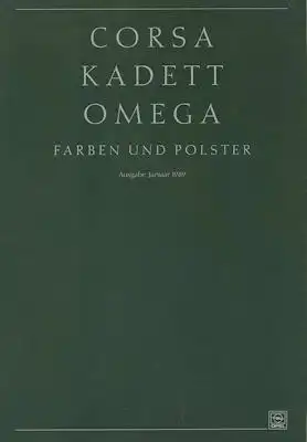 Opel Corsa Kadett Omega Farben 1.1989