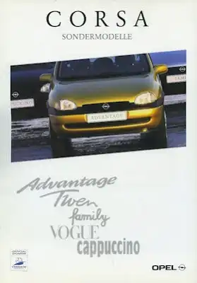 Opel Corsa Sondermodelle Prospekt 7.1997