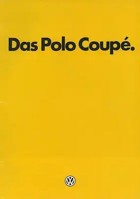 VW Polo 2 Coupé Prospekt 9.1982