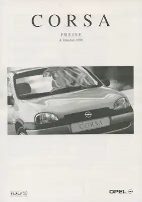 Opel Corsa Preisliste 10.1999