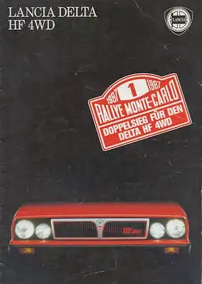 Lancia Delta HF 4WD Prospekt 2.1987