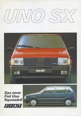 Fiat Uno SX Prospekt 8.1984
