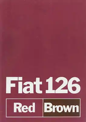 Fiat 126 Red / Brown Prospekt 7.1980