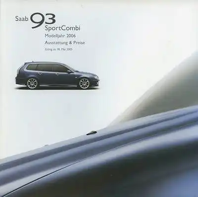 Saab 93 Sport Combi Preisliste 5.2005