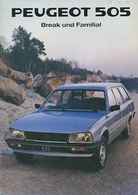 Peugeot 505 Break und Familial Prospekt 1982