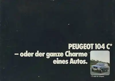 Peugeot 104 C Prospekt 1974