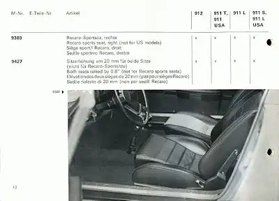 Porsche 911 / 912 Zubehör-Katalog 10.1967