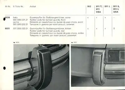 Porsche 911 / 912 Zubehör-Katalog 10.1967