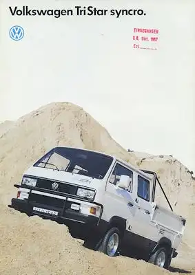 VW T 3 Tri Star syncro Prospekt 9.1987