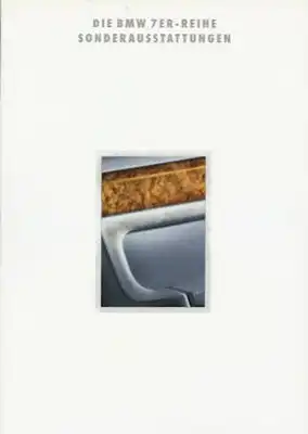 BMW 7er Sonderausstattung Prospekt 1992