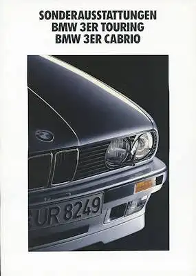 BMW 3er Touring Cabrio Sonderausstattung Prospekt 1992