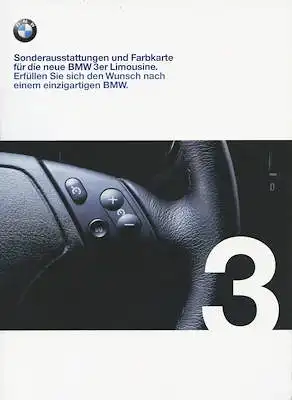 BMW 3er Sonderausstattung Prospekt 1998
