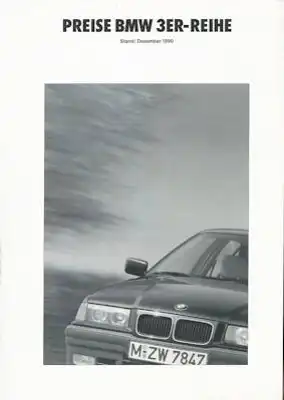 BMW 3er Preisliste 12.1990