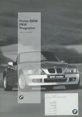 BMW Preisliste 1.1996