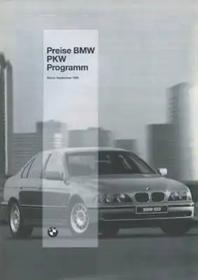 BMW Preisliste 9.1995
