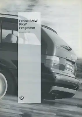 BMW Preisliste 3.1995