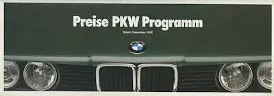 BMW Preisliste 12.1990