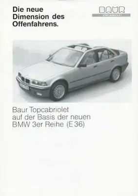 BMW Baur Cabriolet E 36 Prospekt 1993