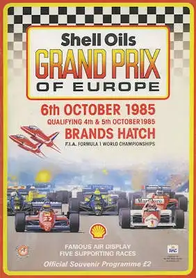 Programm Brands Hatch Formula 1 4./6.10.1985