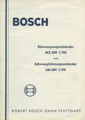 Bosch Schwung-Lichtmagnetzünder MZ/UN LM/UN 1/110 11.1952