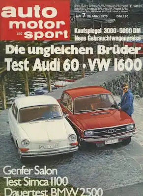 Auto, Motor & Sport 1970 Heft 7