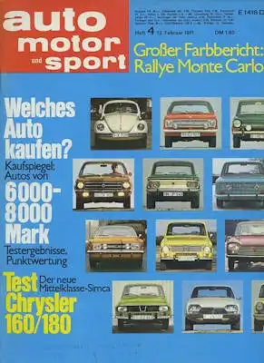 Auto, Motor & Sport 1971 Heft 4